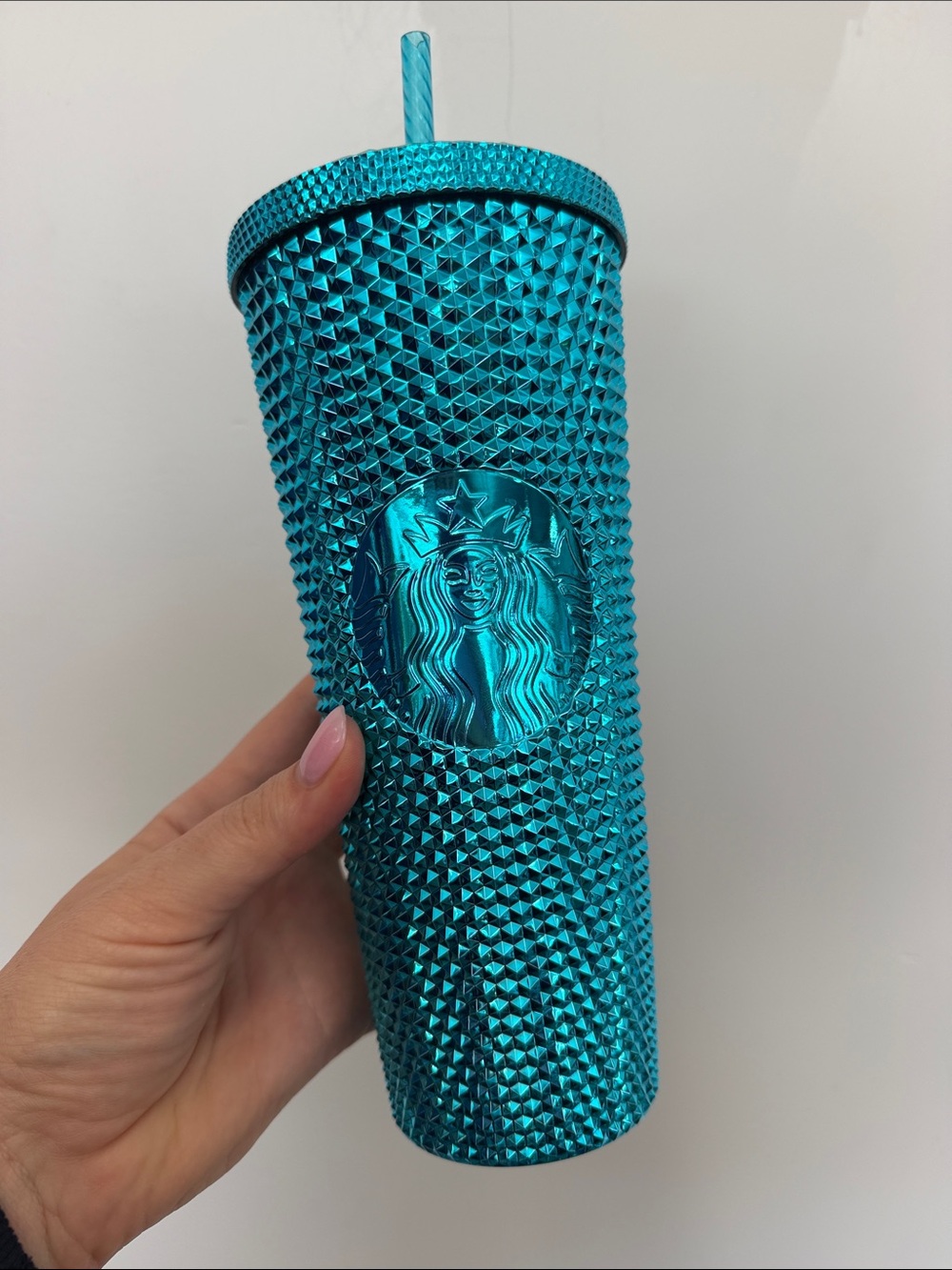 Starbucks Summer 2023 Mermaid Teal Studded Tumbler in a 24oz Venti new